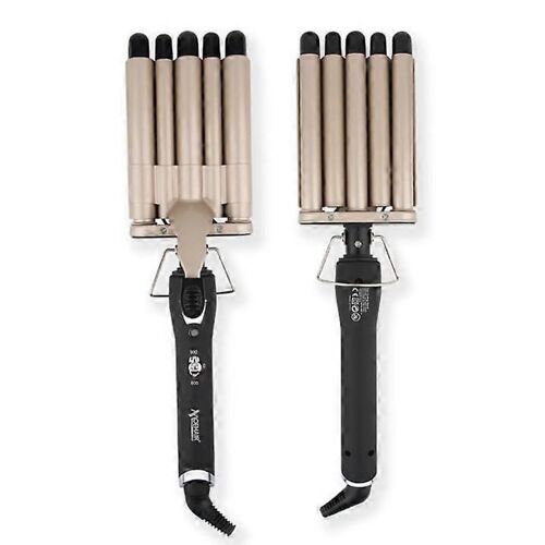 Evago Curling Femmes 5 Tubes Curling Coiffure Cheveux Non Raides Attelle Affichage De La Température Bigoudi Automatique Double Tension 