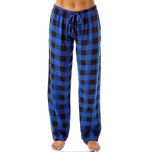 Evago Pantalon De Pyjama Doux Pour Femmes, Pantalons De Détente, Pantalons De Sommeil-Bleu-Adulte-M-Femelle