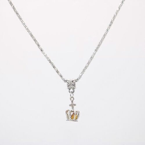 Femme Collier Couronne Pendentif Clavicule Collier En Alliage De Zinc Colliers En Cristal Pour Femmes Fête Mariage-Enfants-Jaune-Femelle
