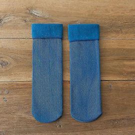 Nouvelles Femmes Hiver Chaud Épaissir Chaussettes Thermiques Doux Décontracté Couleur Unie Chaussette Laine Cachemire Maison Bottes De Neige Chaussette De Sol 3 Paires-Adulte-S15-3 Paires-Femelle