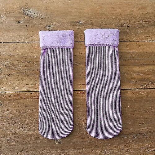 Nouvelles Femmes Hiver Chaud Épaissir Chaussettes Thermiques Doux Décontracté Couleur Unie Chaussette Laine Cachemire Maison Bottes De Neige Chaussette De Sol 3 Paires-Adulte-S20-3 Paires-Femelle
