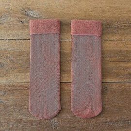 Nouvelles Femmes Hiver Chaud Épaissir Chaussettes Thermiques Doux Décontracté Couleur Unie Chaussette Laine Cachemire Maison Bottes De Neige Chaussette De Sol 3 Paires-Adulte-S19-3 Paires-Femelle
