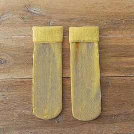 Nouvelles Femmes Hiver Chaud Épaissir Chaussettes Thermiques Doux Décontracté Couleur Unie Chaussette Laine Cachemire Maison Bottes De Neige Chaussette De Sol 3 Paires-Adulte-S20-3 Paire1-Femelle