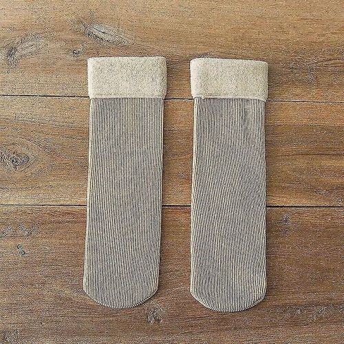 Nouvelles Femmes Hiver Chaud Épaissir Chaussettes Thermiques Doux Décontracté Couleur Unie Chaussette Laine Cachemire Maison Bottes De Neige Chaussette De Sol 3 Paires-Adulte-S21-3 Paire-Femelle