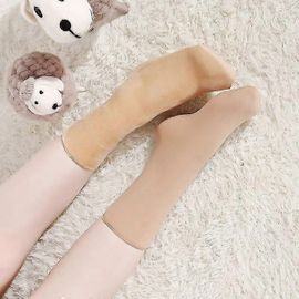 Nouvelles Femmes Hiver Chaud Épaissir Chaussettes Thermiques Doux Décontracté Couleur Unie Chaussette Laine Cachemire Maison Bottes De Neige Chaussette De Sol 3 Paires-Adulte-S12-3 Paires-Femelle