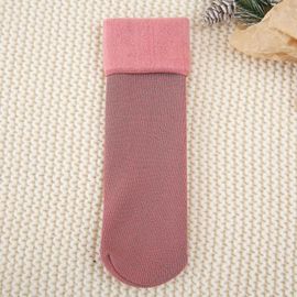 Nouvelles Femmes Hiver Chaud Épaissir Chaussettes Thermiques Doux Décontracté Couleur Unie Chaussette Laine Cachemire Maison Bottes De Neige Chaussette De Sol 3 Paires-Adulte-S8-3 Paires-Femelle