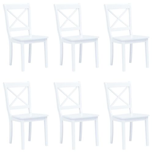 Chaises de Salle à Manger 6 pcs Design Ergonomique avec Finition Bois Massif Caoutchouc
