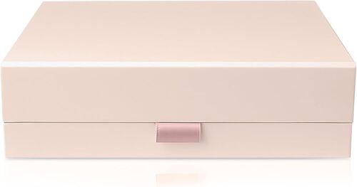 Boîte cadeau magnétique de luxe pour mariage, mariage, fête prénatale (Light Pink - Large-340x220x70mm)