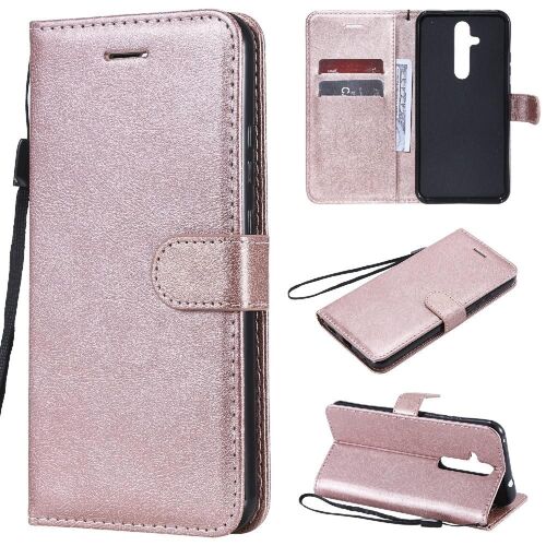 Flip Étui Pour Nokia X71 Cuir De Haute Qualité Avec Fente Pour Carte Étui De Téléphone Portefeuille D'affaires Couleur Solide Classique - Couleur Rose