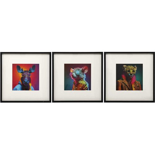 Ensemble de 3 cadres animaux pop