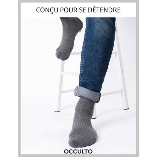 Kalanka-Chaussettes Antidérapantes Homme Lot De 2-4 (Modèle: Andi)