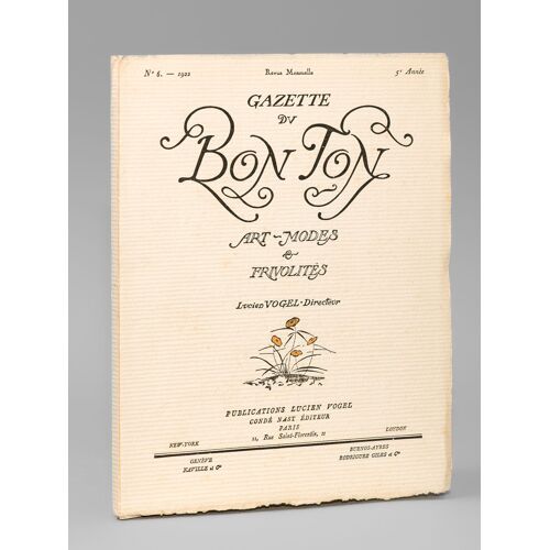 Gazette Du Bon Ton. Art - Modes & Frivolités. Année 1922 - 5e Année - Numéro 6 - Revue Mensuelle [ Avec 7 Croquis En Couleurs Sur 8 Et 6 Planches En