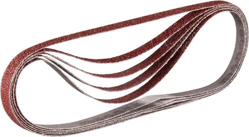 Bandes abrasives 9x533 mm rouge pour bois et métal Grain 80 (5 pcs) - MAKITA P-43278