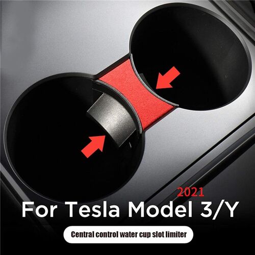 Porte-Gobelet De Boisson Pour Voiture, Clip Limiteur D'insertion, Accoudoir Central Avant, Bouchon De Bouteille Organisateur Diviseur Pour Tesla Modèle 3 / Y 2021