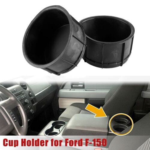Porte-Gobelet Pour Console Arrière De Voiture, Doublure D'insertion En Caoutchouc Pour Ford F-150, Porte-Boisson D'expédition Pour Le Siège Arrière, Organisateur De Passagers, 2 Pièces
