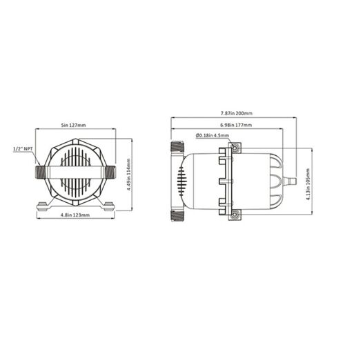 Pompe À Eau Pour Réservoir, 652f, Accumulateur D'eau Amovible, Approvisionnement En Eau Pour Bateau, Camping-Car Marin, Accessoire Système D'eau Facile À Installer