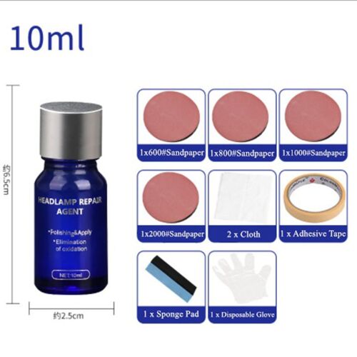Liquide De Polissage Pour Lentilles De Phares De Voiture, 10/30ml, Lampe De Restauration, Liquide De Rénovation Pour L'oxydation Des Rayures
