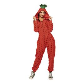 Déguisement Fraise Avec Capuche Et Ornement Femme