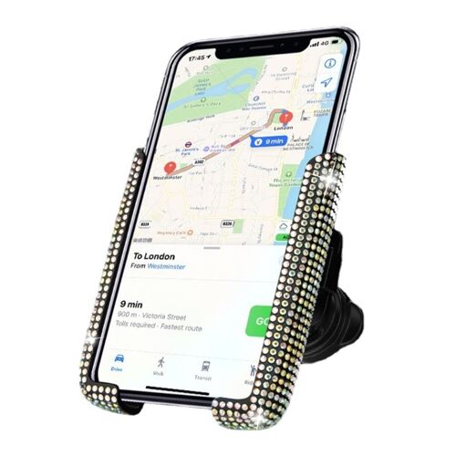 Support De Téléphone Universel Pour Voiture, Cristal, Mini Tableau De Bord, Grille D'aération, Réglable À 360 °