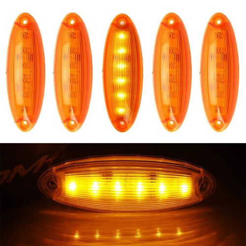 Marqueur De Toit De Cabine 6 Led, 5 Pièces, Feu De Course Pour Cabine Avant, Feu De Dégagement Pour Freightliner Cascdia 2008-Up Semi-Truck