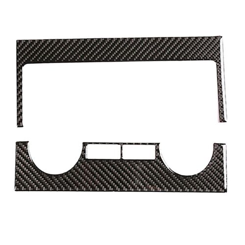 Garniture De Panneau De Commutateur De Climatiseur Central De Voiture En Fiber De Carbone Douce Pour Toyota- 2014-2018
