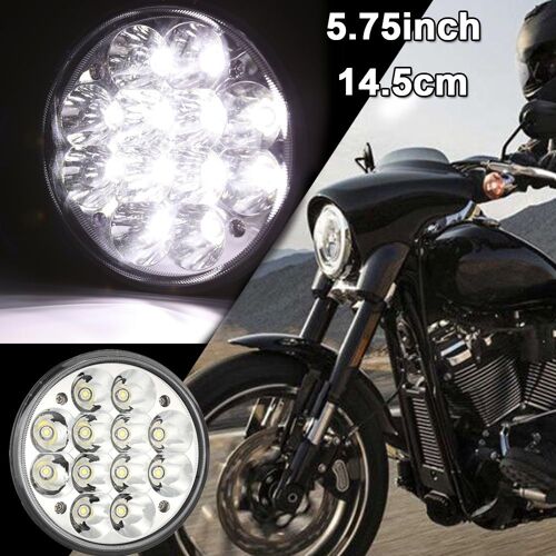 Phare Led Rond Pour Motos, Feu Avant Pour Harley Davidson Triumph Victory, 5.75 Pouces, 14.5cm
