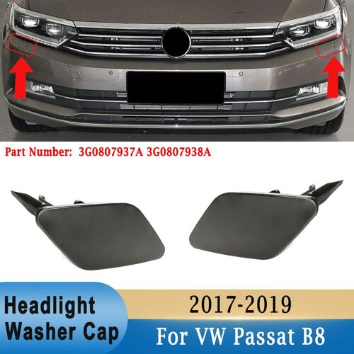Buse De Lavage Des Phares Avant Gauche Et Droite, Couvercle De Pulvérisation Pour Vw Passat B8 2017 2018 2019