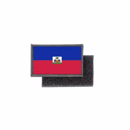 Patch Ecusson Imprime Badge Drapeau Haiti Haitien