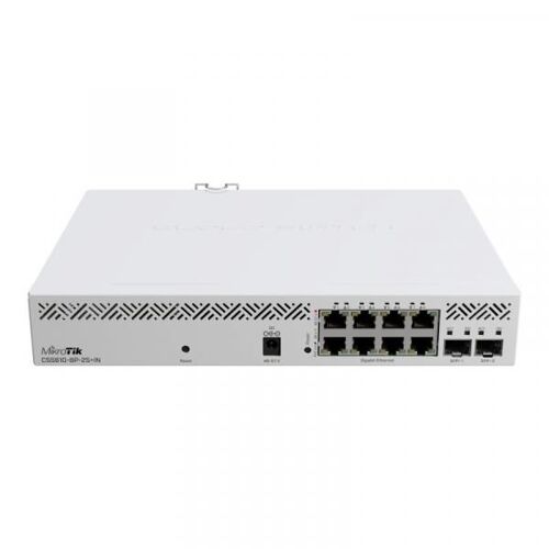 Mikrotik CSS610-8P-2S+IN commutateur réseau Géré Gigabit Ethernet (10/100/1000) Connexion Ethernet, supportant l'alimentation via ce port (PoE) Blanc