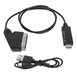 Prise en charge de l'interface multimédia HD vers le câble péritel Câble adaptateur PAL NTSC HD vers Péritel pour TV VHS VCR DVD