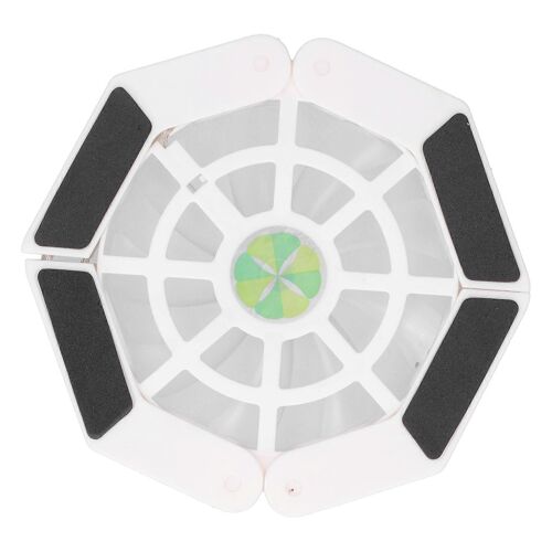Coussin de refroidissement pour ordinateur portable avec grand ventilateur lumineux USB pour ordinateur portable support pliable DRS08 (blanc)