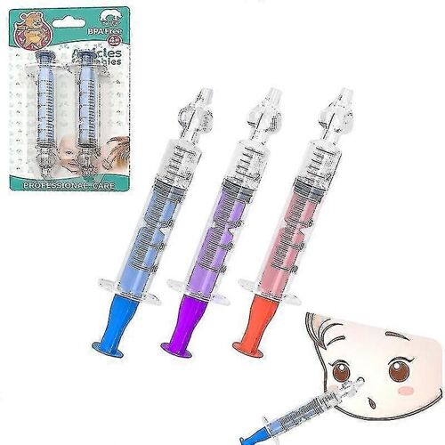 2pcs / Set 10ml Tube D'aiguille Aspirateur Nasal Soins De Bébé Aspirateur Nasal Nettoyant