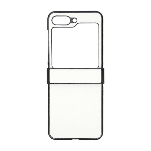 Lichee Motif Téléphone Portable Étui En Cuir Synthétique Écran Pliant Étui De Protection De Téléphone Portable Pour Galaxy Z Flip 5 Cas Blanc