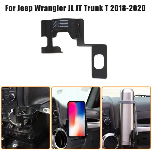 Support De Téléphone Multifonction Pour Boissons, Organisateur De Support À Boulons Pour Jeep Wrangler Jl Jt Tronc T 2018 ¿ 2020