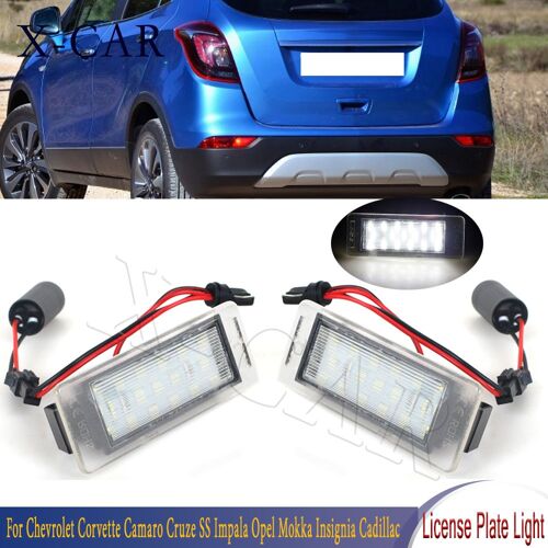 Lumière De Plaque D'immatriculation Led, 1 Paire, Pour Chevrolet Corvette Camaro Cruze Ss Impala Opel Mokka Insignia Cadillac Ats Cds Xts Srx, X-Car