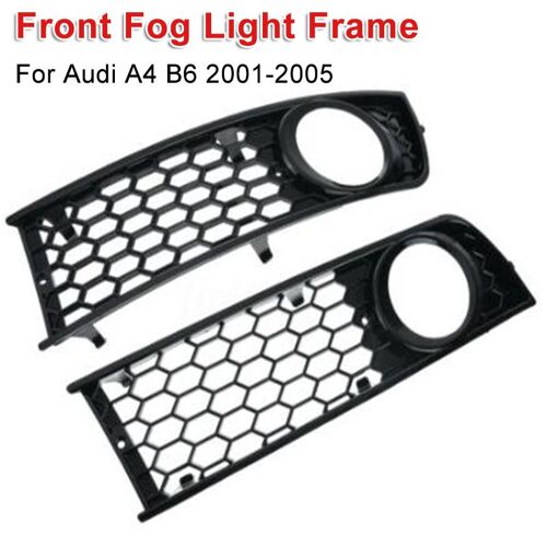 Cadre Antibrouillard Pour Audi A4 B6 2001 ¿ 2005, 1 Paire, Cadre En Nid D'abeille