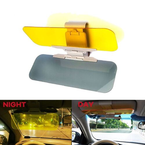 Pare-Soleil De Voiture 32x12cm, Lunettes Anti-Éblouissement De Voiture, Vision De Jour Et De Nuit, Miroir De Conduite, Uv Rabattable, Transparent