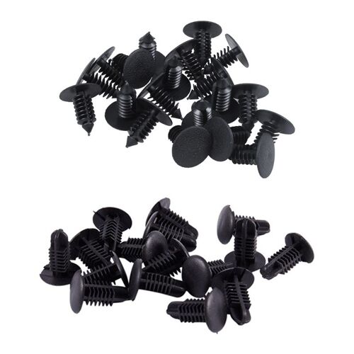 36 Pièces De Rivets Noirs En Plastique De 8mm De Trou De Voiture, Supports De Soutien-Gorge De Porte Pare-Chocs Avec Rivets En Plastique Clip 4mm X 5mm X 15mm Noir