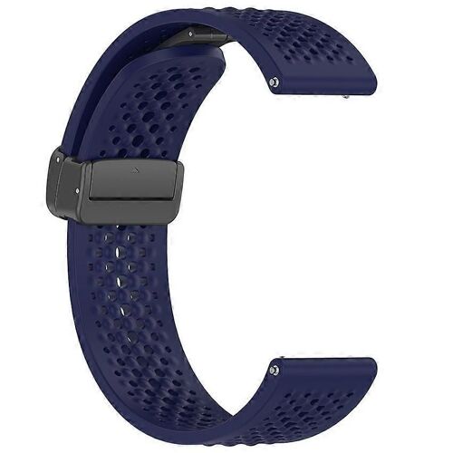 Bracelet De Montre À Boucle Déployante En Silicone, Accessoire Pour Toutes Les Montres (22 Mm, Bleu Nuit)