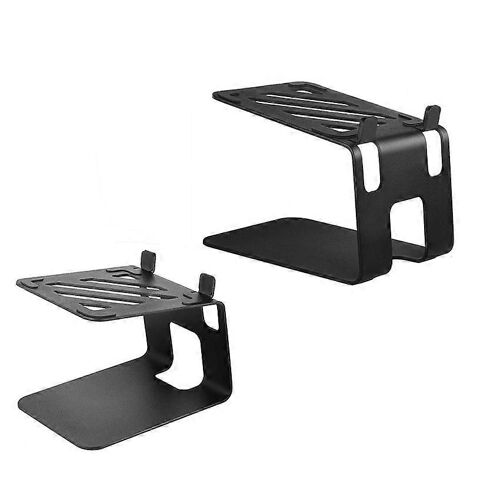 Support audio de bureau professionnel, support métallique résistant aux chocs, support de haut-parleur (2 pièces)