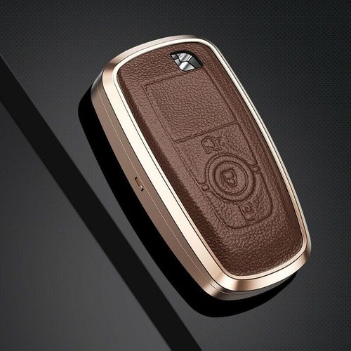 Étui En Cuir Et Aluminium Pour Porte-Clés De Voiture, Pour Ford Ranger, Kuga, Explorer, Focus, Ecosport, Lincoln, Navigateur, Coque De Support De Télécommande