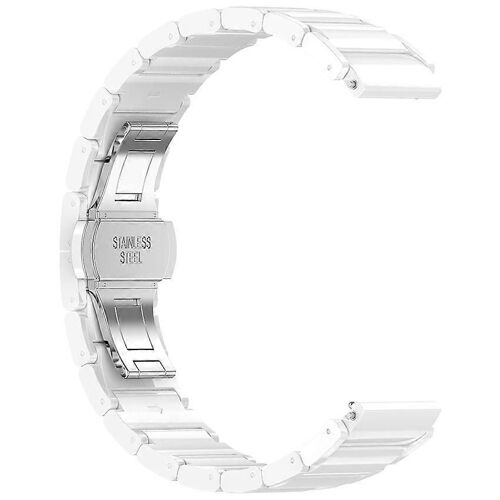 Bracelet De Montre Universel 18 Mm, Bracelet En Céramique À Triple Perle, Accessoires Pour Bracelet De Montre Universel 18 Mm (Blanc)