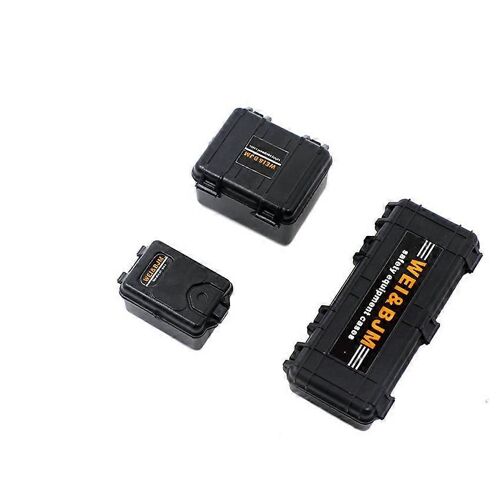 Pièces de décoration de simulation, bagages, boîte à outils, couvercle ouvrable universel, accessoires de voiture RC pour AXIAL SCX24 (noir)