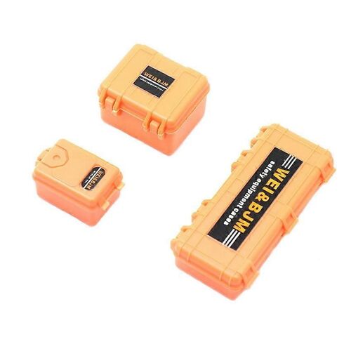 Pièces de décoration de simulation, bagages, boîte à outils, couvercle ouvrable universel, accessoires de voiture RC pour AXIAL SCX24 (orange)