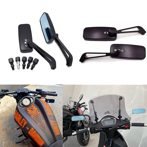 Rétroviseur De Moto Universel, 8mm Et 10mm, Miroir Latéral Réglable À 360 Degrés, Pour Harley, Yamaha, Kawasaki, Vulcan