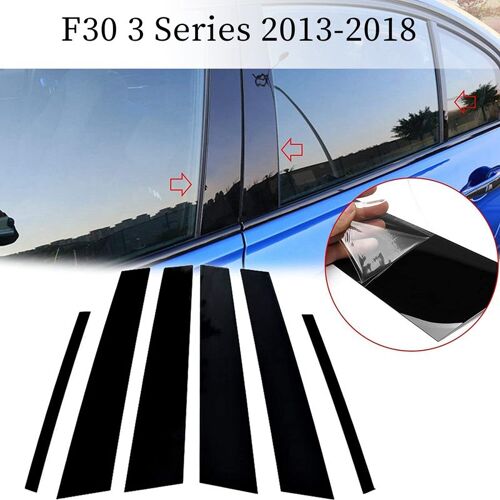 Garniture De Couverture De Poteau Pour Bmw Série 3 F30 2013 ¿ 2018, Moulage De Couverture De Poteau Noir Brillant Pour Porte Et Fenêtre De Voiture 6 Pièces
