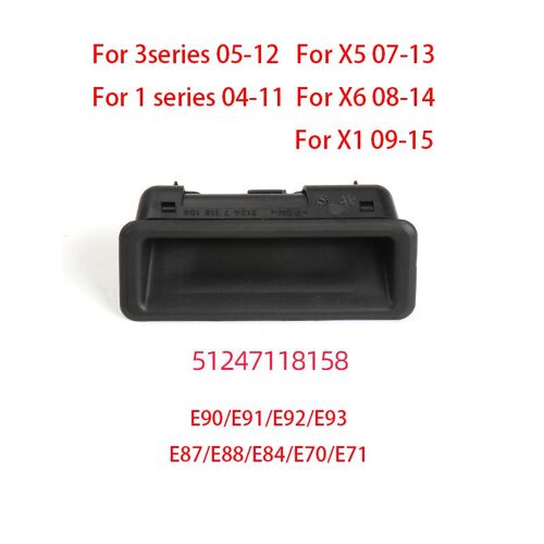 Coffre De Voiture Couvercle Bouton Poussoir Hayon Hayon Poignée De Coffre Pour Bmw 1 3 5 X6 X5 X1 E60 E90 E91 E92 E93 E70 E71 51247118158