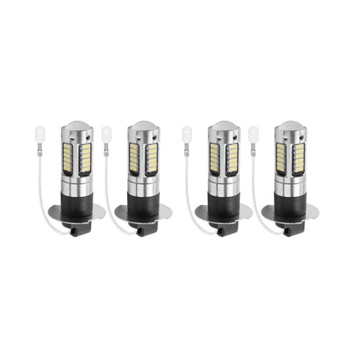 Kit D'ampoules Drl De Conduite Antibrouillard Led Super Lumineuses, Blanc 6000k, H3, 4 Pièces