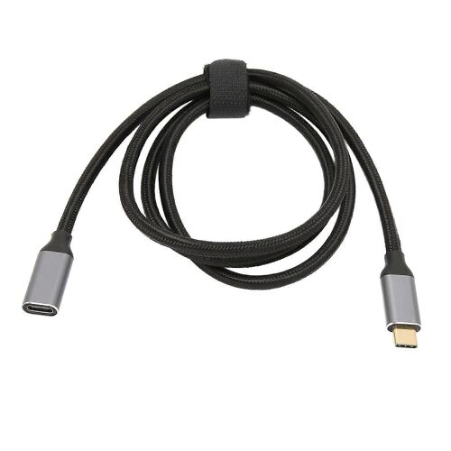 Câble d'extension USB C 10 Gbit/s Synchronisation des données 100 W Power Delivery Sortie vidéo 4K 60 Hz Câble USB C avec puce de marqueur E 1 m