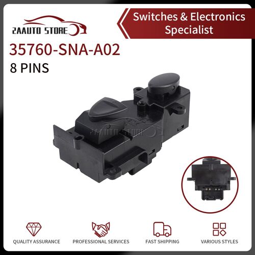 Interrupteur De Vitre Électrique Pour Honda Civic 2006 ¿ 2011, Bouton De Commande Avant Droit, 8 Broches, Pièces De Voiture